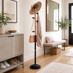 Stylish 177cm Black Coat Stand for Organised Living Spaces