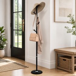 Elegant Black Coat Stand for Organized Living Spaces