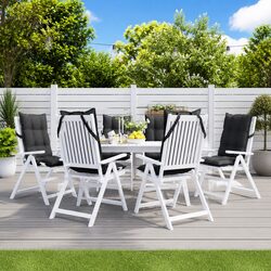 Anthracite Highback Chair Cushions - Enhance Your Outdoor Space