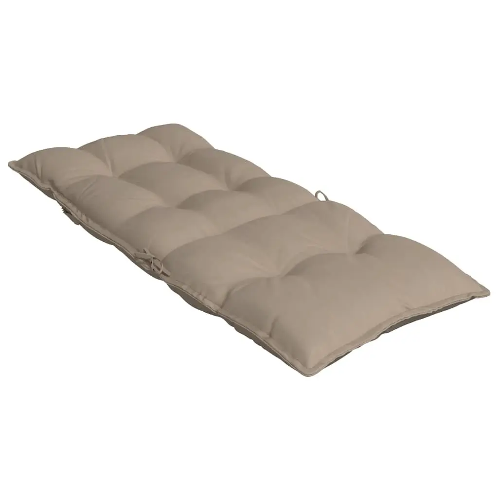 Highback Chair Cushions 2 pcs Taupe Oxford Fabric Outdoor Garden Patio Furniture
