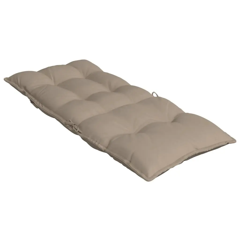 Highback Chair Cushions 4 pcs Taupe Oxford Fabric Durable Water-Resistant Outdoor Garden Patio Seat Pad