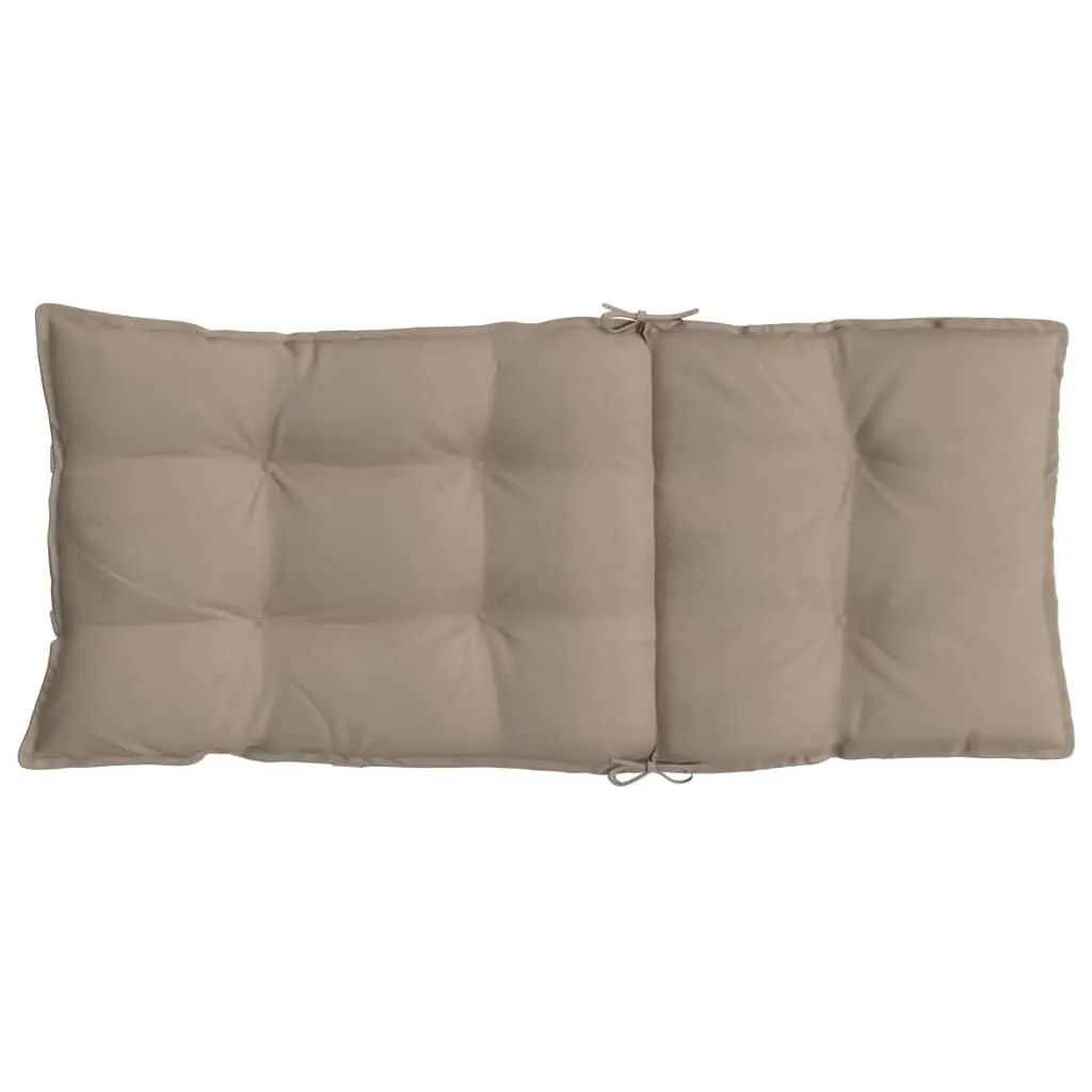 Highback Chair Cushions 4 pcs Taupe Oxford Fabric Durable Water-Resistant Outdoor Garden Patio Seat Pad