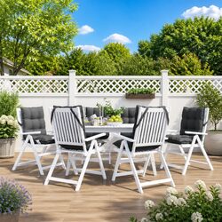 Anthracite Lowback Chair Cushions for Stylish Outdoors