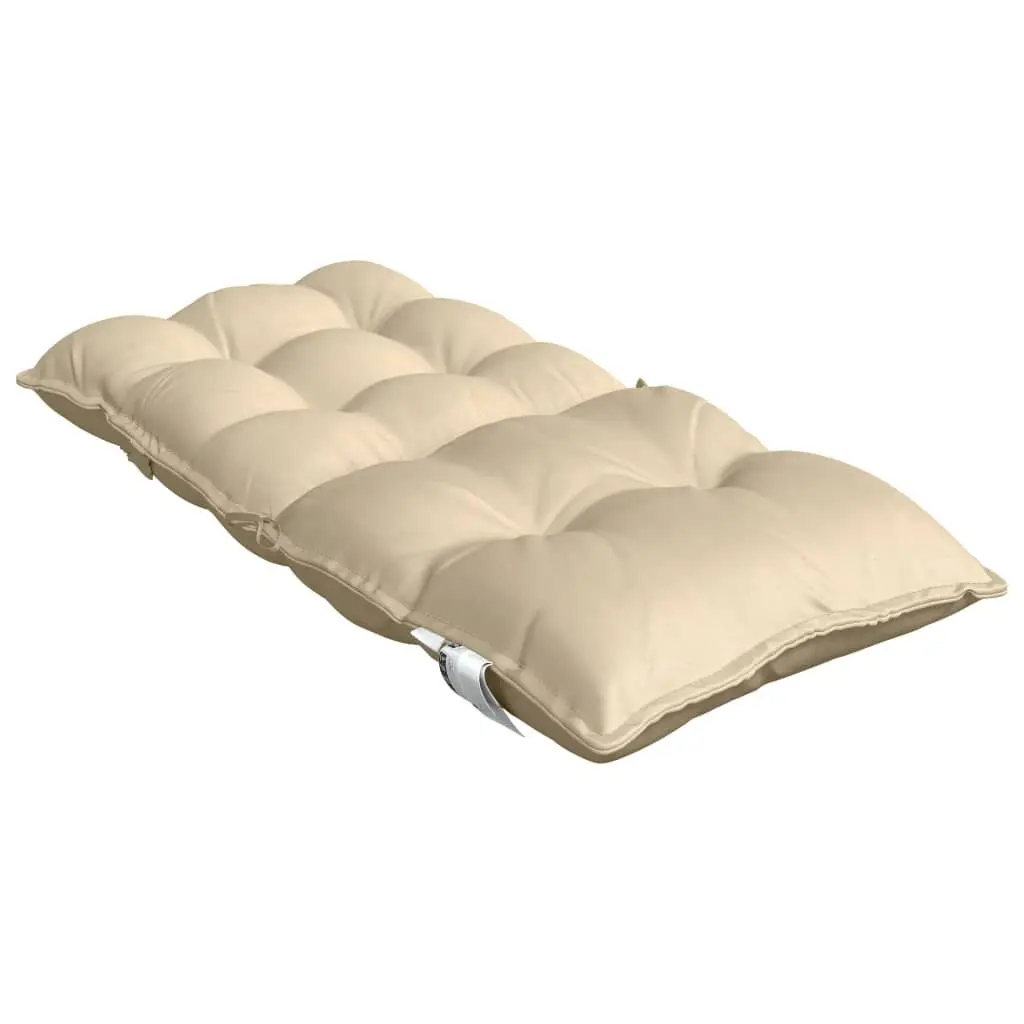 Lowback Chair Cushions 4 pcs Beige Oxford Fabric Durable Outdoor Garden Patio Seat Pad