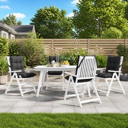 Transform Your Space with 4 Black Lowback Chair Cushions