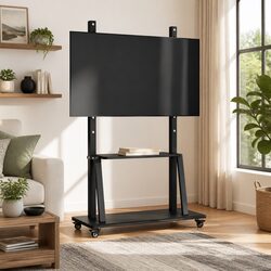 Mobile TV Stand for 32-90 Inch Screens, Enhances Your Space