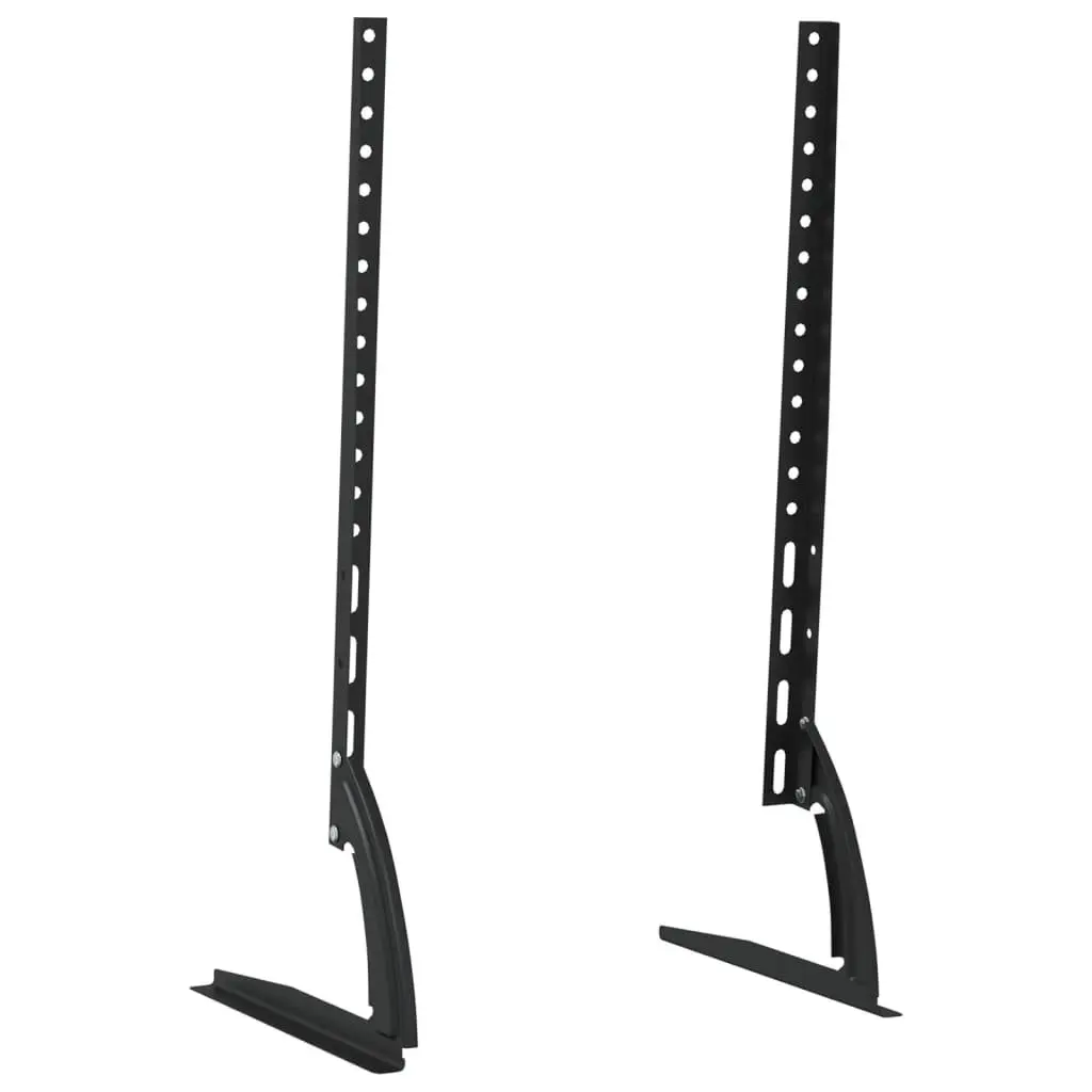 TV Stand Mount 37-75 Inch Dual Pedestal Height Adjustable Black