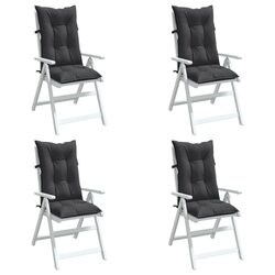 Comfortable Highback Chair Cushions for Your Space 4 pcs Anthracite