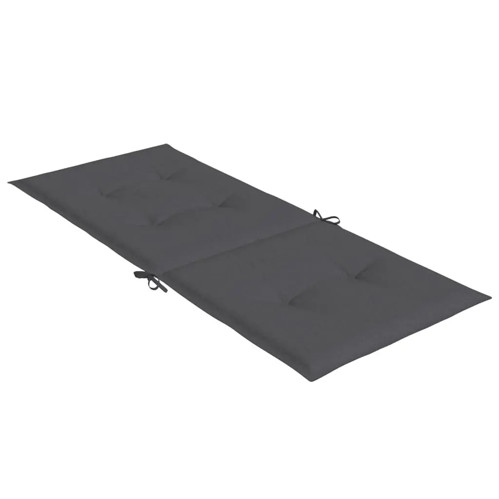 Highback Chair Cushions Set 4 Piece Anthracite Outdoor Garden Patio Seat Pad