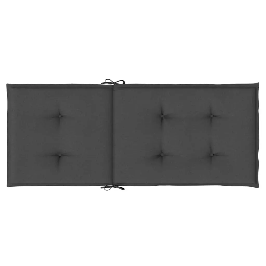Highback Chair Cushions Set 4 Piece Anthracite Outdoor Garden Patio Seat Pad