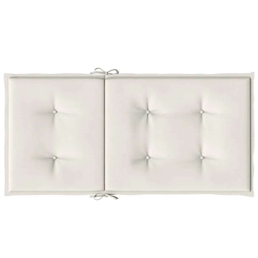 Lowback Chair Cushions Cream 6 Pieces Outdoor Patio Garden Furniture Seat Pads