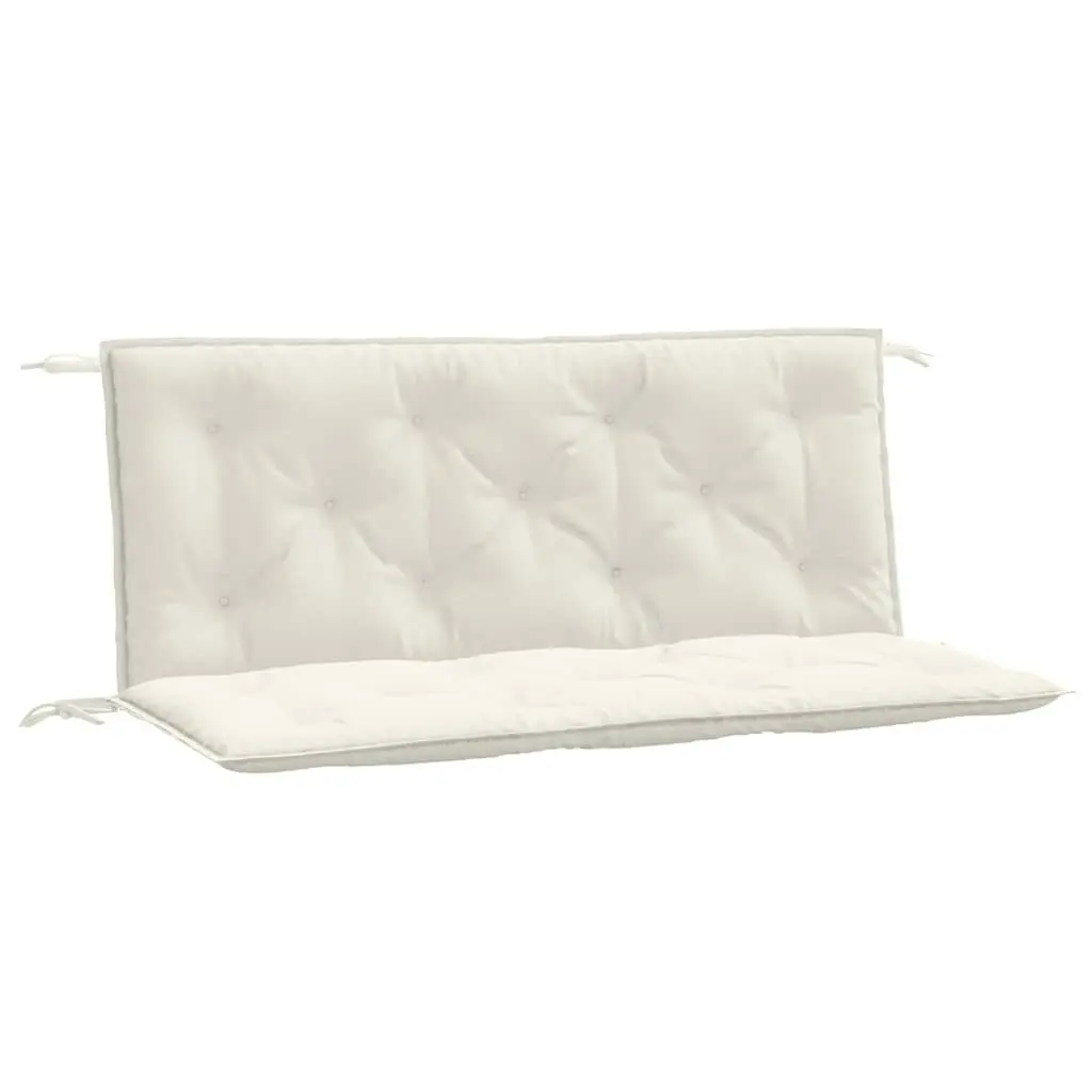 Garden Bench Cushions 2 Pieces Outdoor Seating Pad Cream 120x50x7 cm