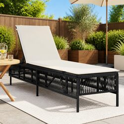 Stylish Outdoor Lounger Chair with Cushioned Comfort