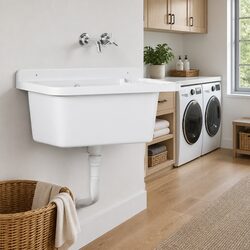 Compact Wall-Mounted Utility Sink for Any Space 60x40x28cm