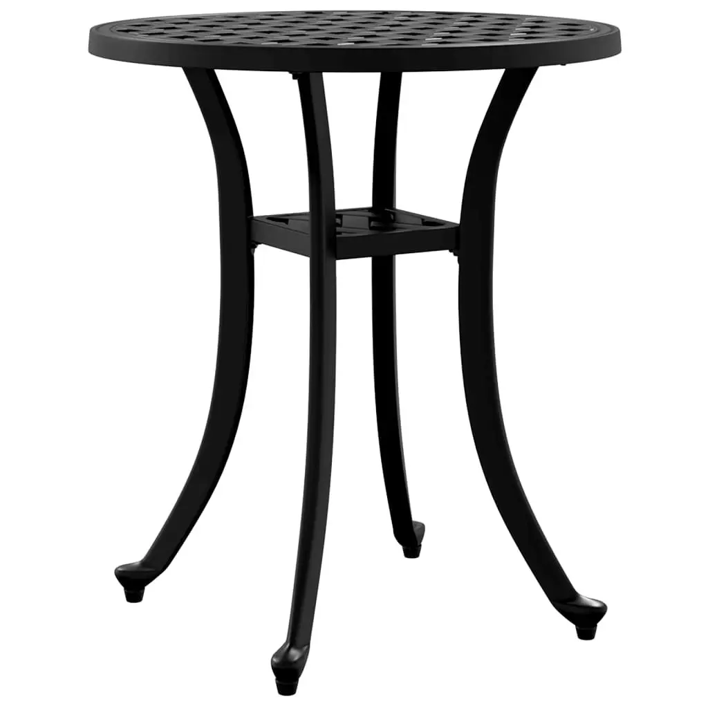 Garden Table Round 48cm Lightweight Black Outdoor Patio Furniture
