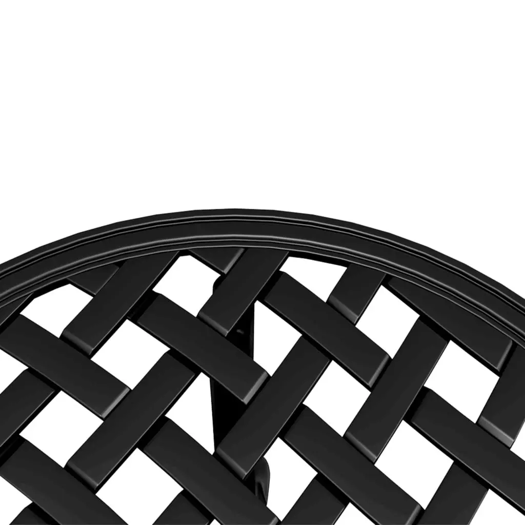 Garden Table Round 48cm Lightweight Black Outdoor Patio Furniture