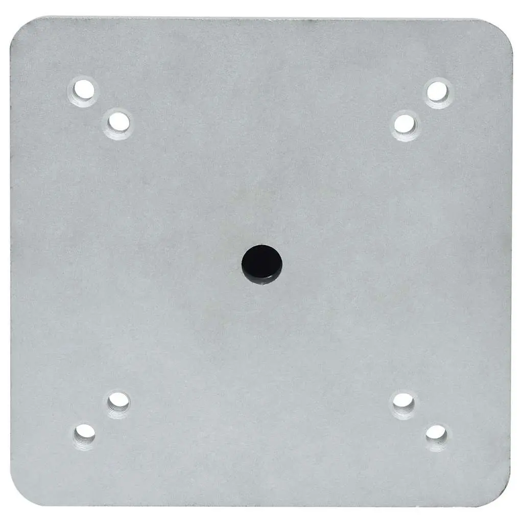In-Ground Parasol Base 16x16x52 cm Steel Outdoor Umbrella Anchor with Screw-in Rod