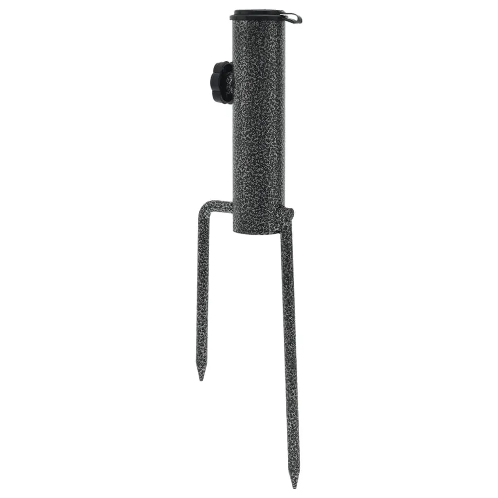 Parasol Stands 2 pcs Ground Insert Galvanised Steel Outdoor Umbrella Holder Base