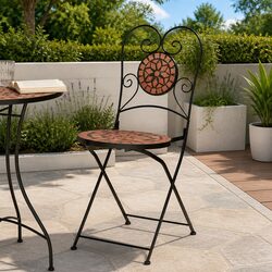Elevate Your Space with Orange Mosaic Bistro Chairs