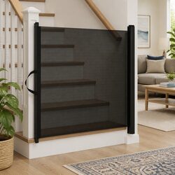 Portable Black Pet Safety Barrier 82.5 x 125 cm