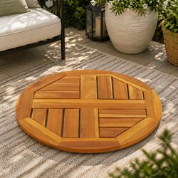 Upgrade Your Space with Round Solid Acacia Table Top Ø40x2 cm
