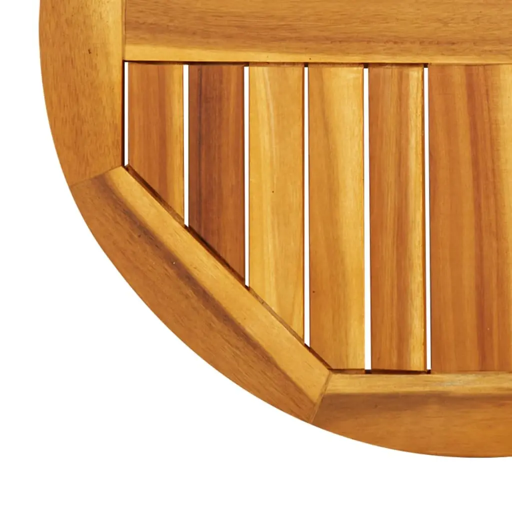 Round Solid Wood Table Top Ø60x2 cm Acacia Replacement Tabletop Garden Dining