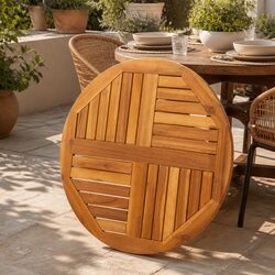 Stylish Round Solid Wood Table Top Ø70x2 cm for Any Space