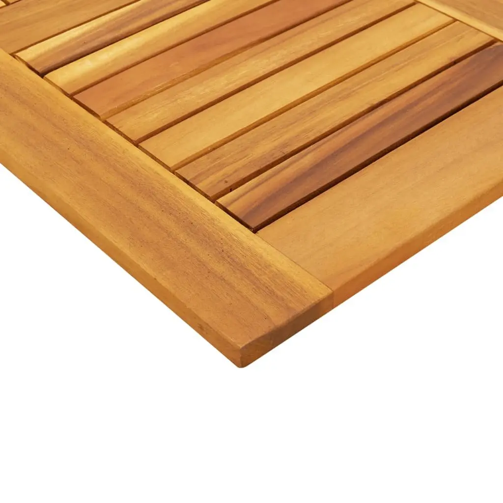 Square Wooden Table Top 80x80cm Brown Solid Acacia Replacement Dining Garden