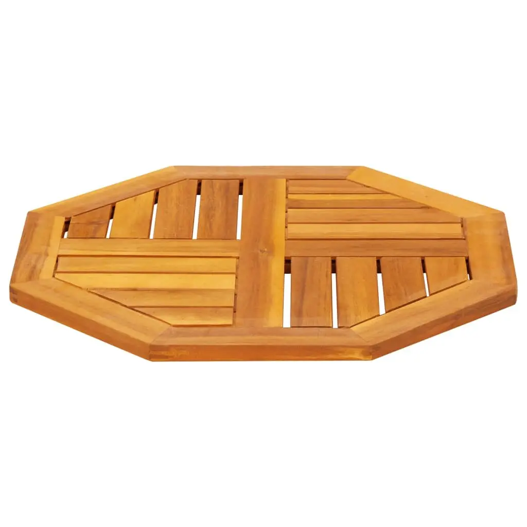 Octagonal Wooden Table Top 50x50x2 cm Brown Solid Acacia Wood Garden Dining Furniture Replacement