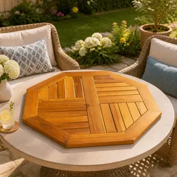 Transform Your Outdoor Space with Our Brown Table Top 60x60x2cm