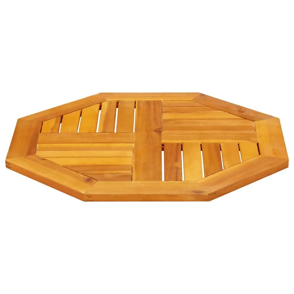 Octagonal Wooden Table Top 60x60cm Brown Solid Acacia Wood Outdoor Dining Furniture Replacement