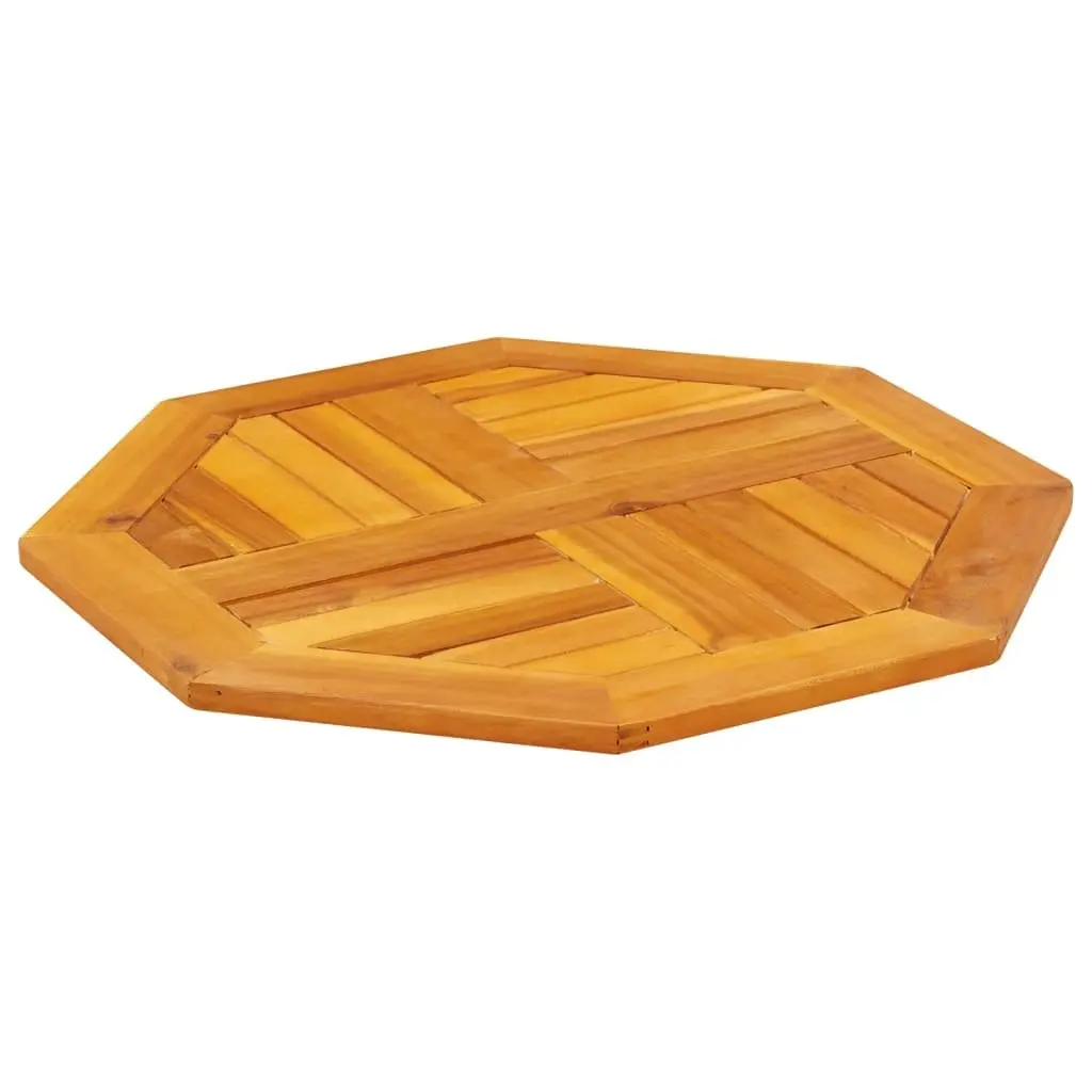 Octagonal Wooden Table Top 60x60cm Brown Solid Acacia Wood Outdoor Dining Furniture Replacement