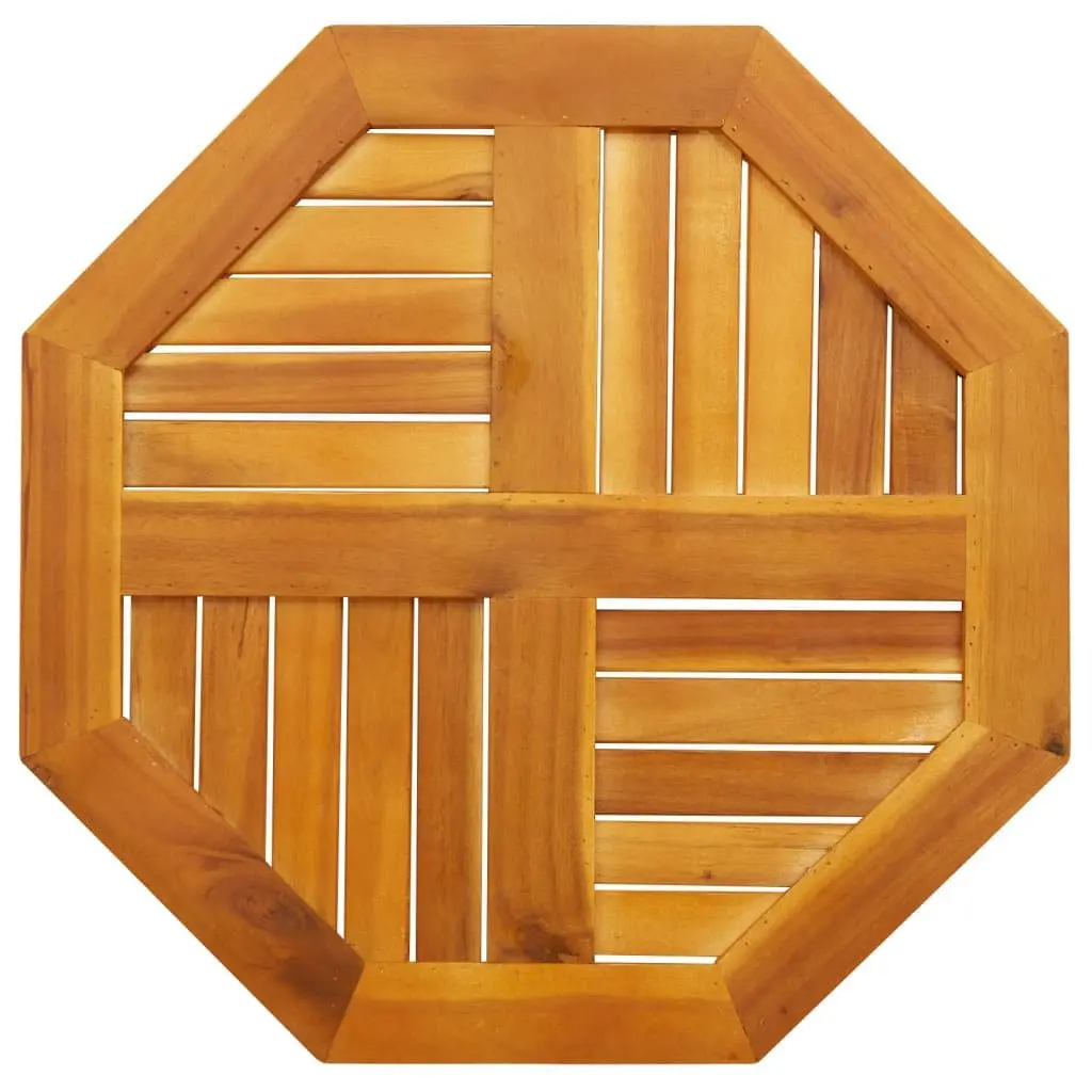 Octagonal Wooden Table Top 60x60cm Brown Solid Acacia Wood Outdoor Dining Furniture Replacement