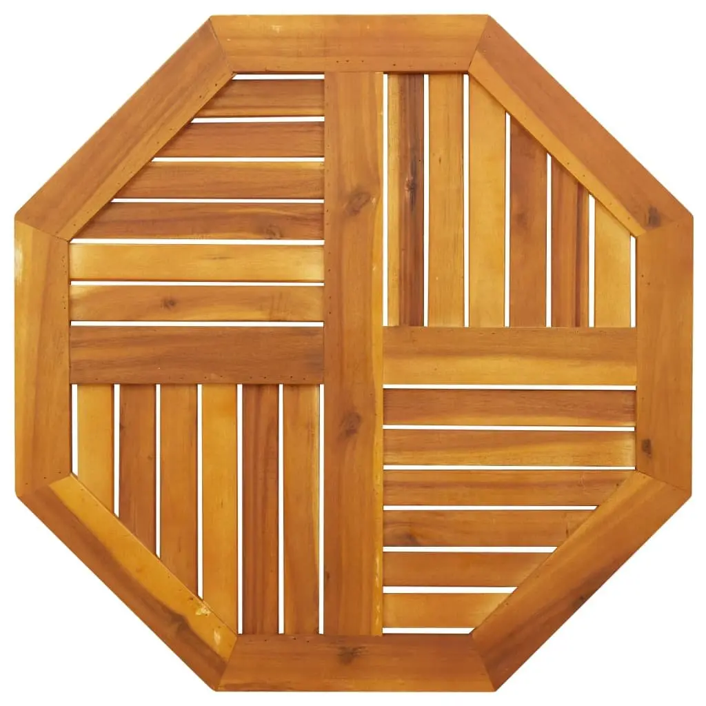 Solid Wood Acacia Table Top 70x70x2cm Octagonal Durable Brown Replacement