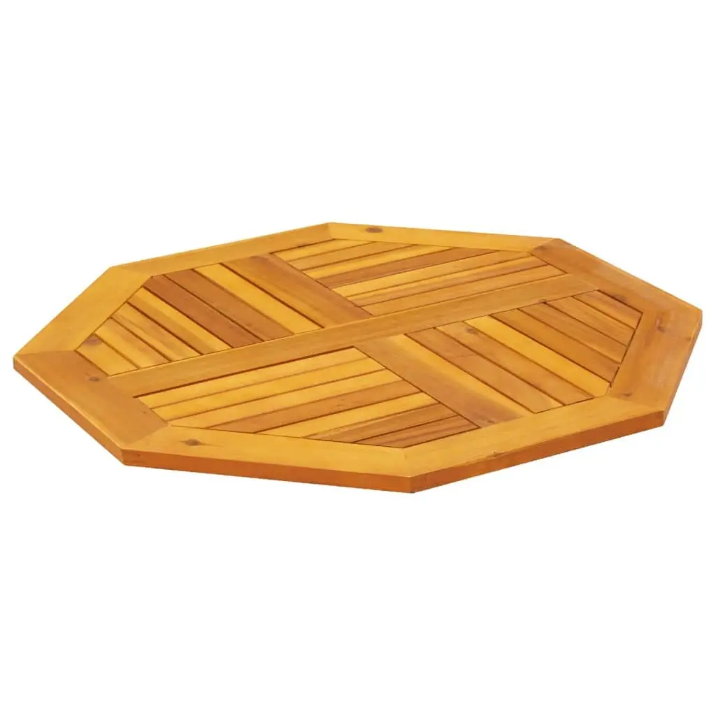 Octagonal Wooden Table Top 80x80x2.2cm Durable Acacia Brown for Replacement Dining