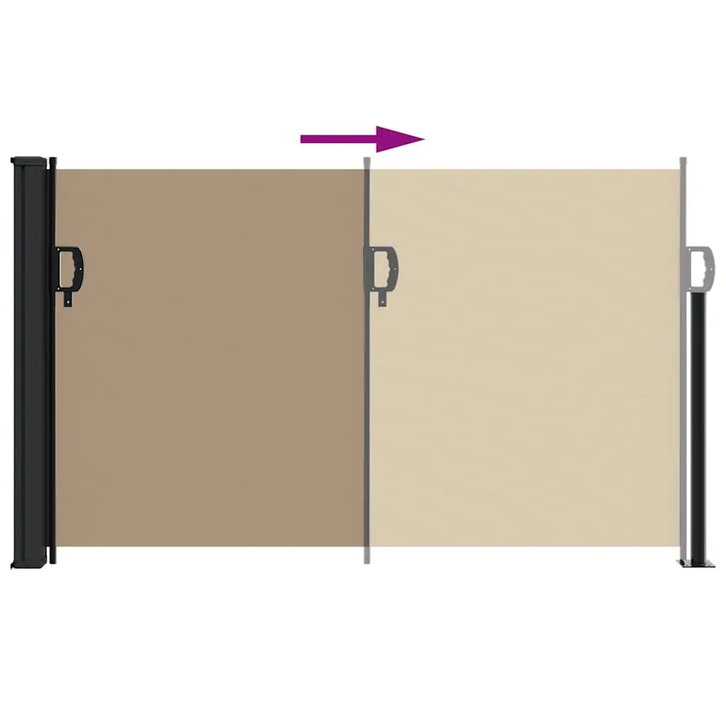 Retractable Side Awning 117 x 300 cm Privacy Screen Water and UV Resistant for Outdoor Garden Patio Balcony Terrace