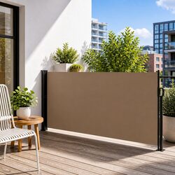 Transform Your Balcony with This 140x300cm Taupe Awning