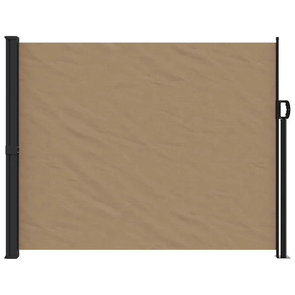 Retractable Side Awning 160x300cm Outdoor Privacy Screen Water and UV Resistant Taupe Garden