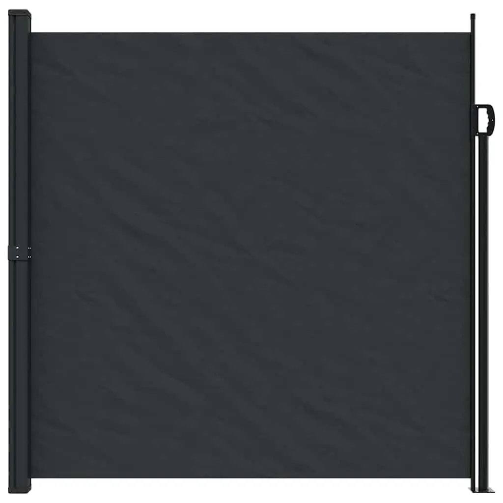 Retractable Side Awning 200x300cm Black Outdoor Garden Privacy Screen