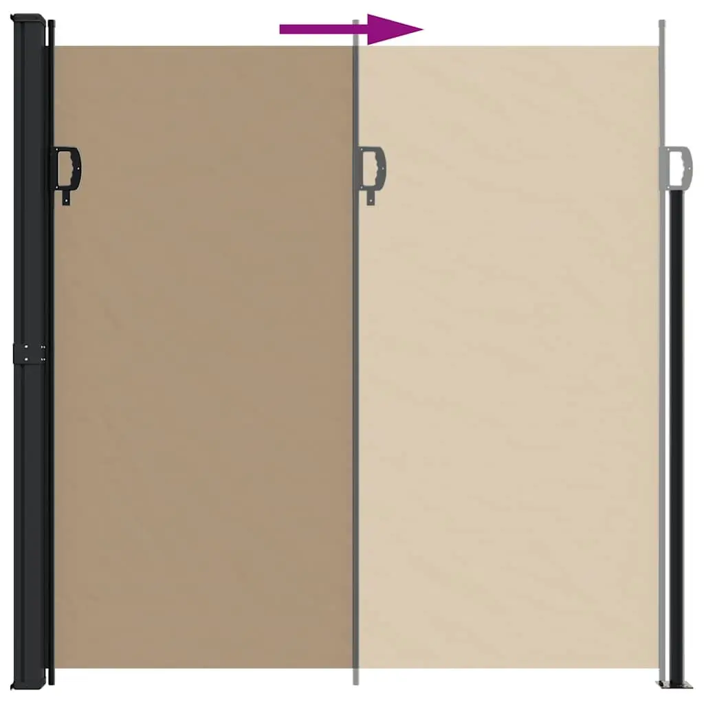 Retractable Side Awning 200 x 300 cm Taupe Water and UV Resistant Fabric