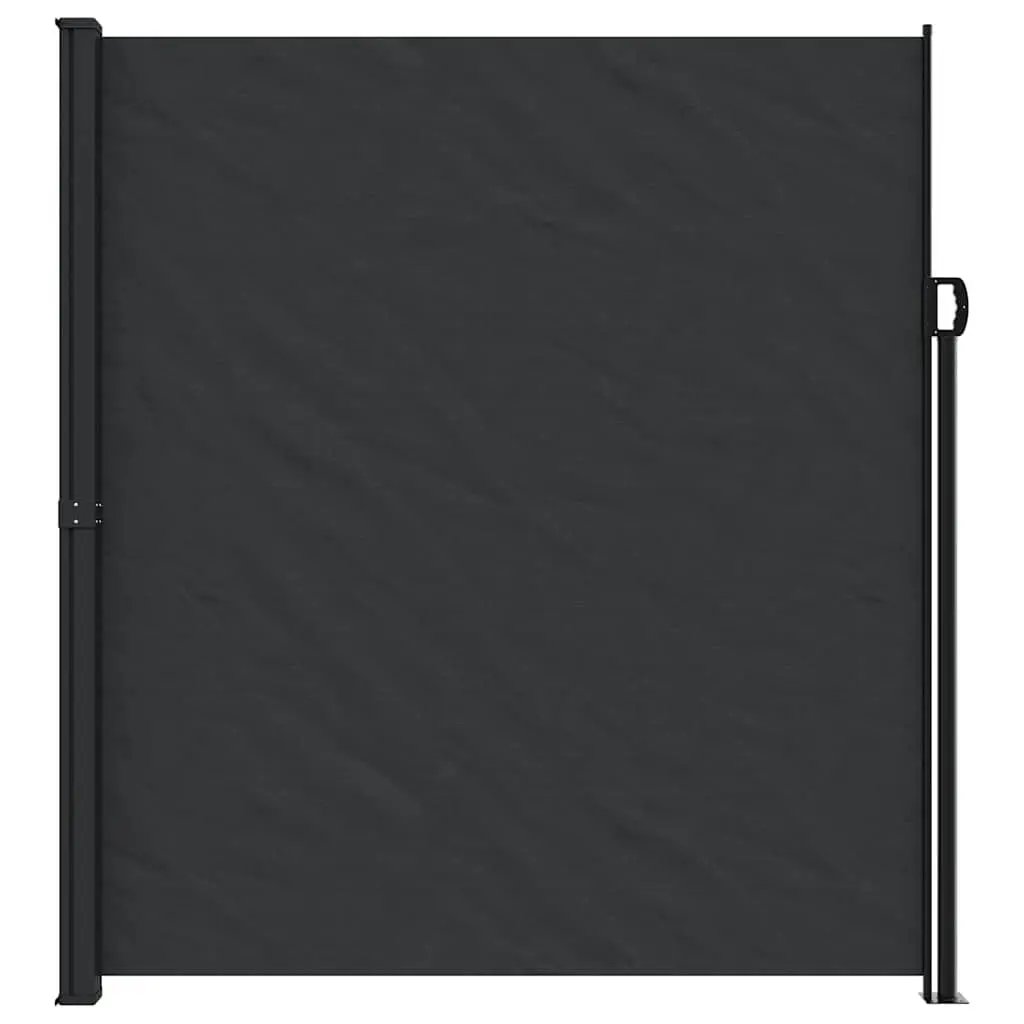 Retractable Side Awning 220x300 cm Black Water and UV Resistant Garden Privacy Screen for Patio Balcony