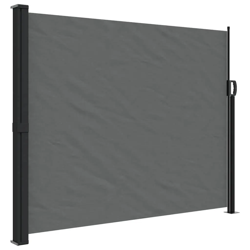 Retractable Side Awning 160x500cm Anthracite Water and UV Resistant Garden Screen