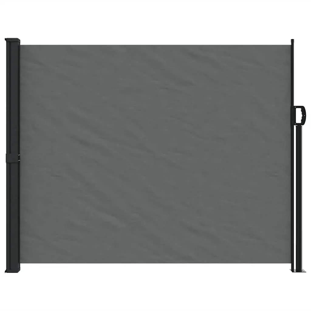 Retractable Side Awning 160x500cm Anthracite Water and UV Resistant Garden Screen