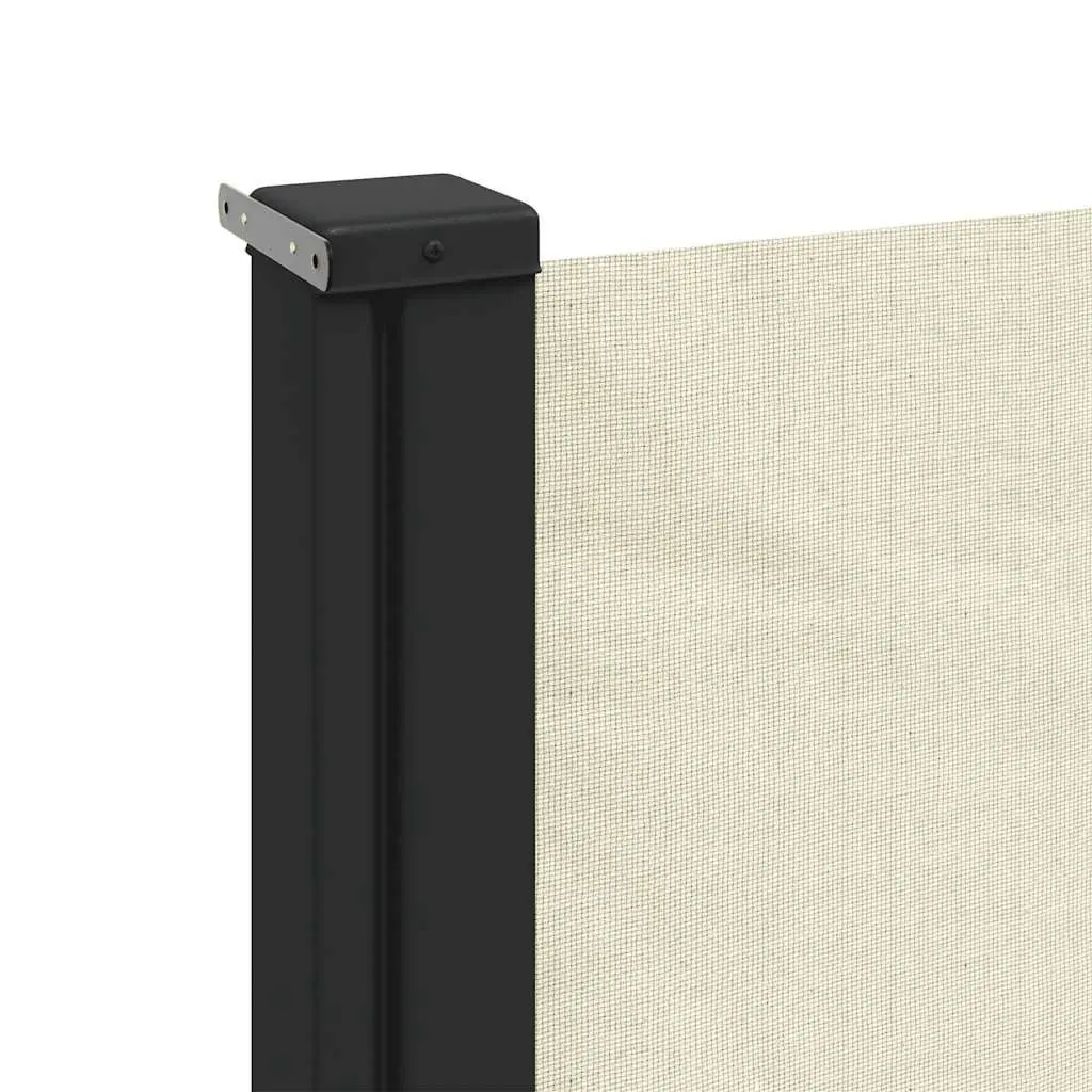 Retractable Side Awning 200x500 cm Cream Privacy Screen for Garden Patio Balcony