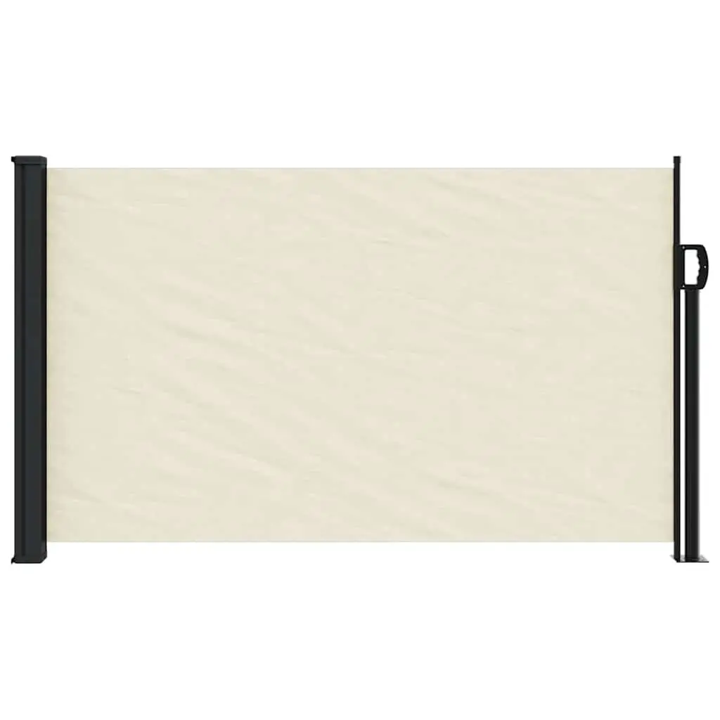 Retractable Side Awning 120x600 cm Cream Patio Balcony Terrace Garden Privacy