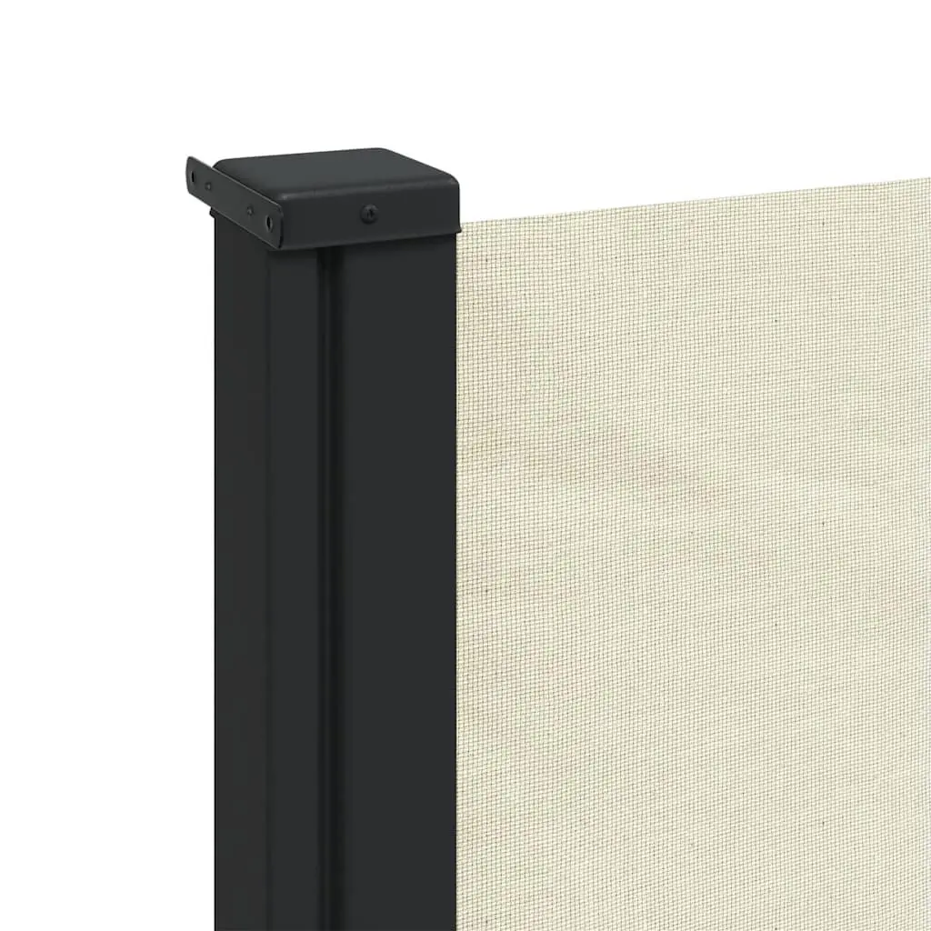 Retractable Side Awning 120x600 cm Cream Patio Balcony Terrace Garden Privacy