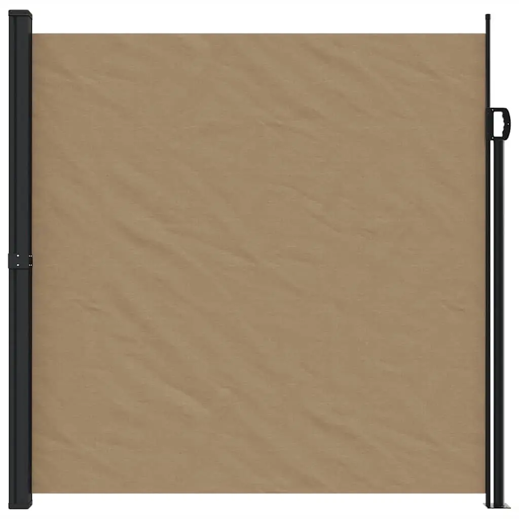 Retractable Side Awning 200 x 600 cm Water and UV Resistant Privacy Screen Taupe