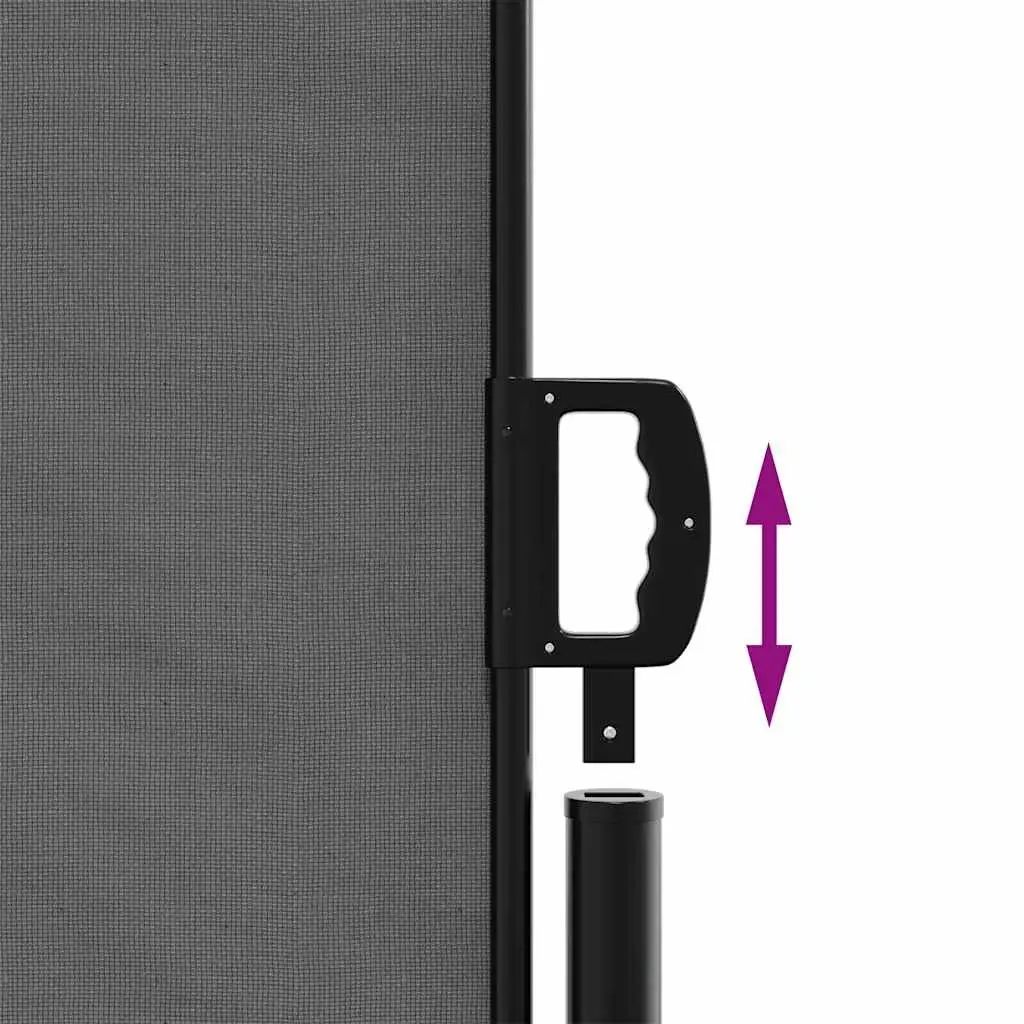 Retractable Side Awning 200x600cm Anthracite Water and UV Resistant Outdoor Privacy Screen