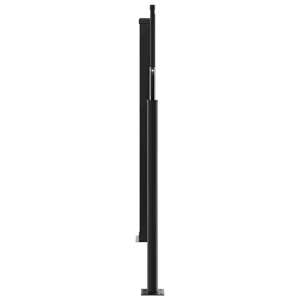 Retractable Side Awning Black 100x1000cm Water and UV Resistant Privacy Screen for Garden Patio Balcony