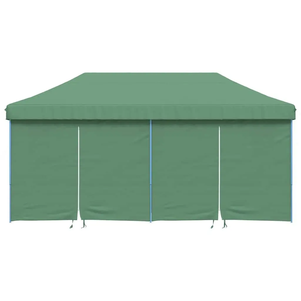 Foldable Pop-Up Party Tent Green 4 Sidewalls Outdoor Gazebo